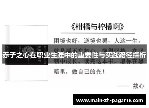 赤子之心在职业生涯中的重要性与实践路径探析 赤子之心在职业生涯中的重要性与实践路径探析